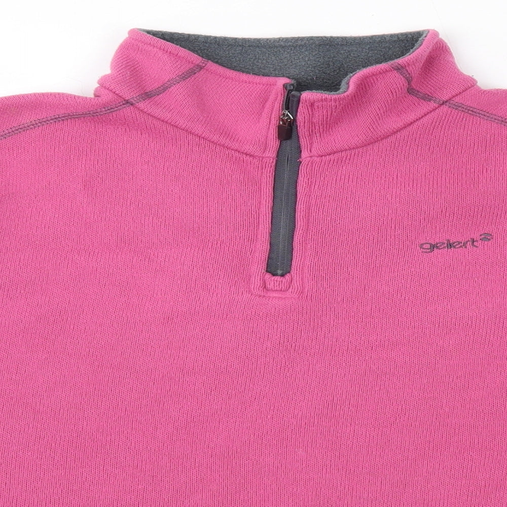 Gelert Womens Pink High Neck  Polyester Pullover Jumper Size 14