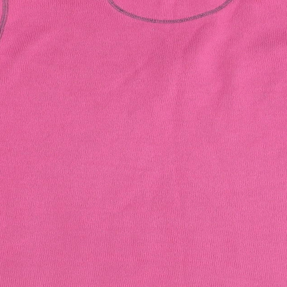 Gelert Womens Pink High Neck  Polyester Pullover Jumper Size 14