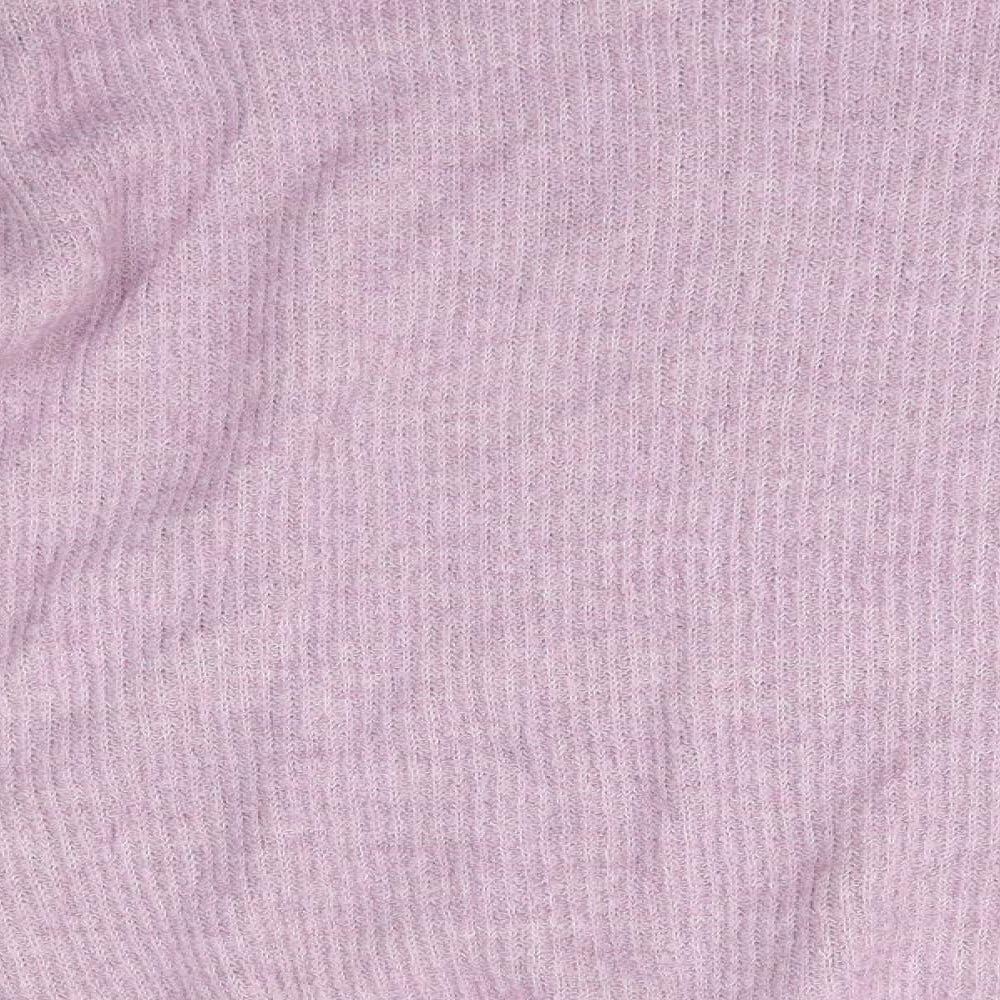 TU Womens Purple Round Neck  Acrylic Pullover Jumper Size 12