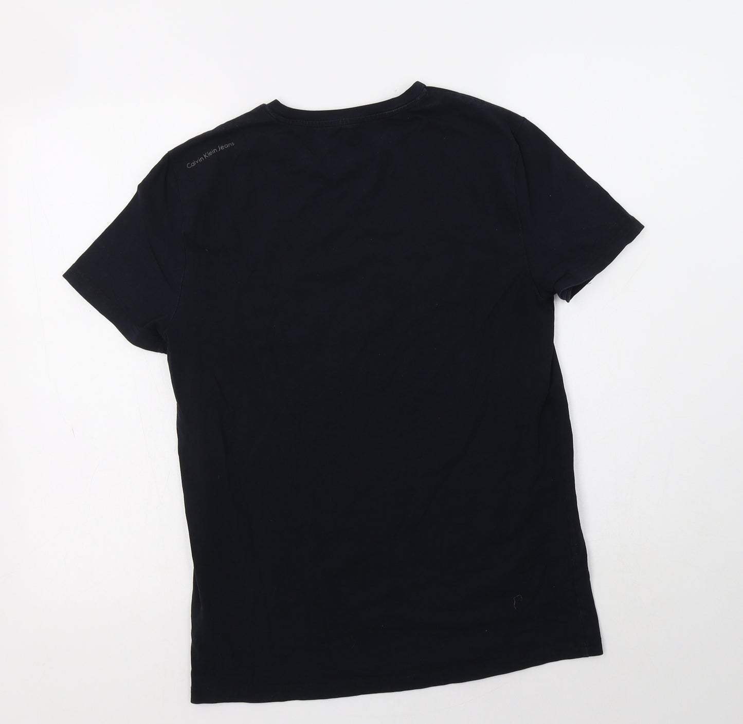 Calvin Klein Jeans Mens Blue  Cotton  T-Shirt Size M Crew Neck