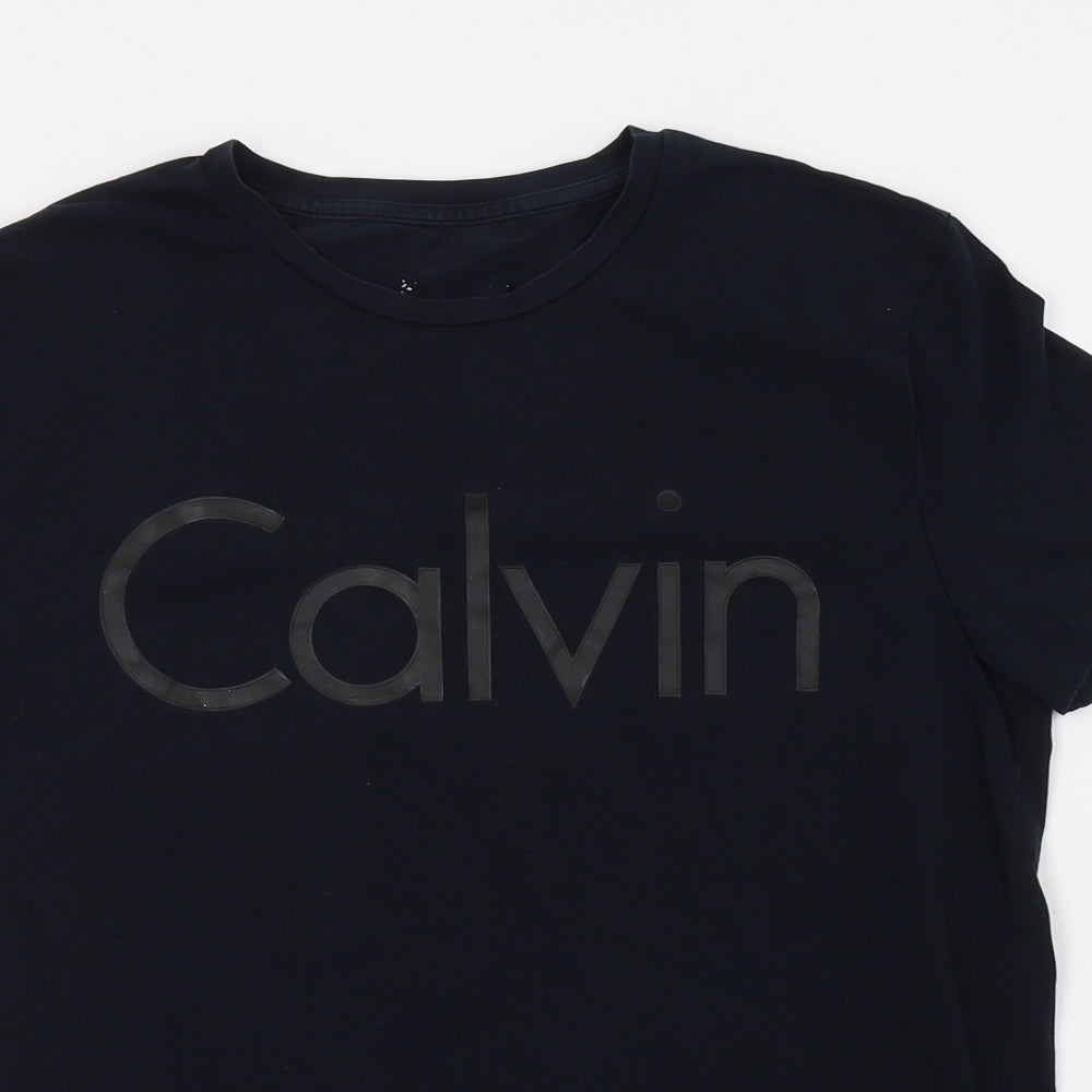 Calvin Klein Jeans Mens Blue  Cotton  T-Shirt Size M Crew Neck