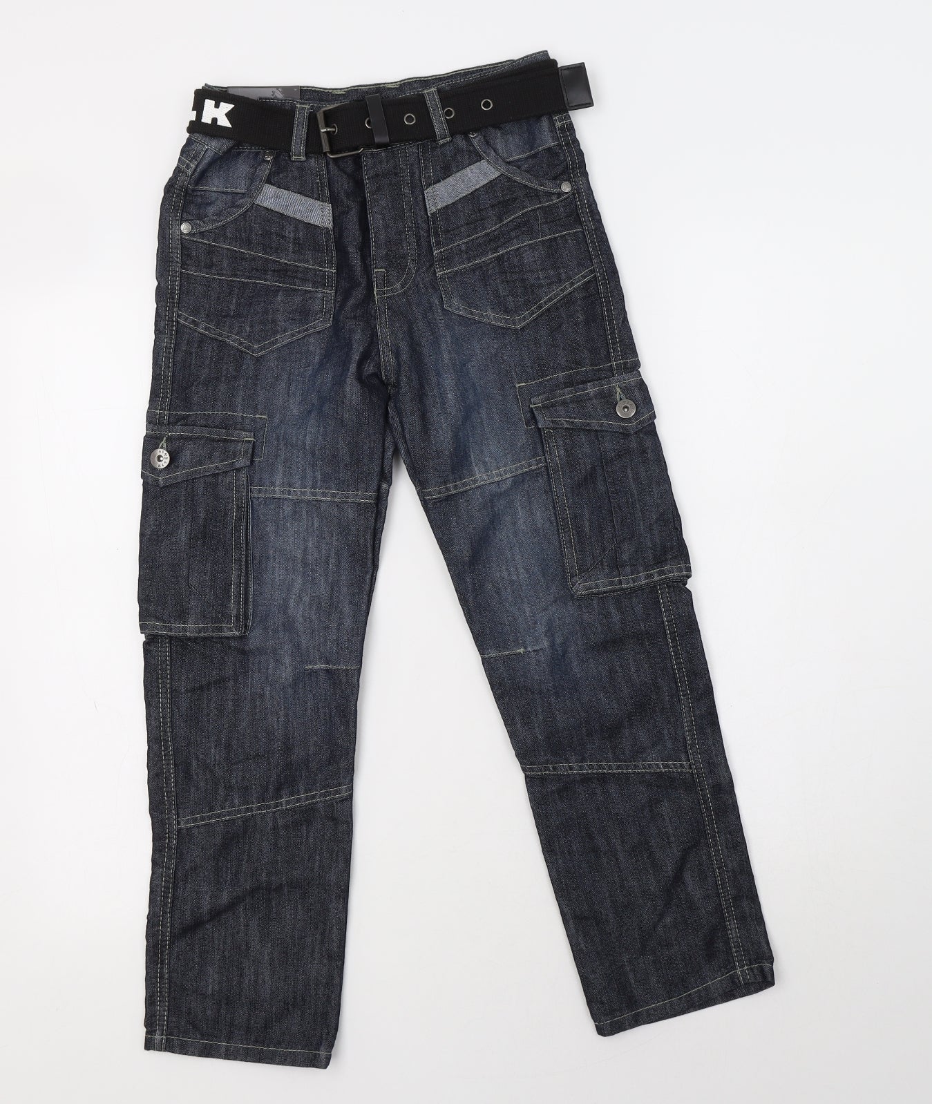 AIRWALK Boys Blue  Cotton Straight Jeans Size 11-12 Years  Regular Button