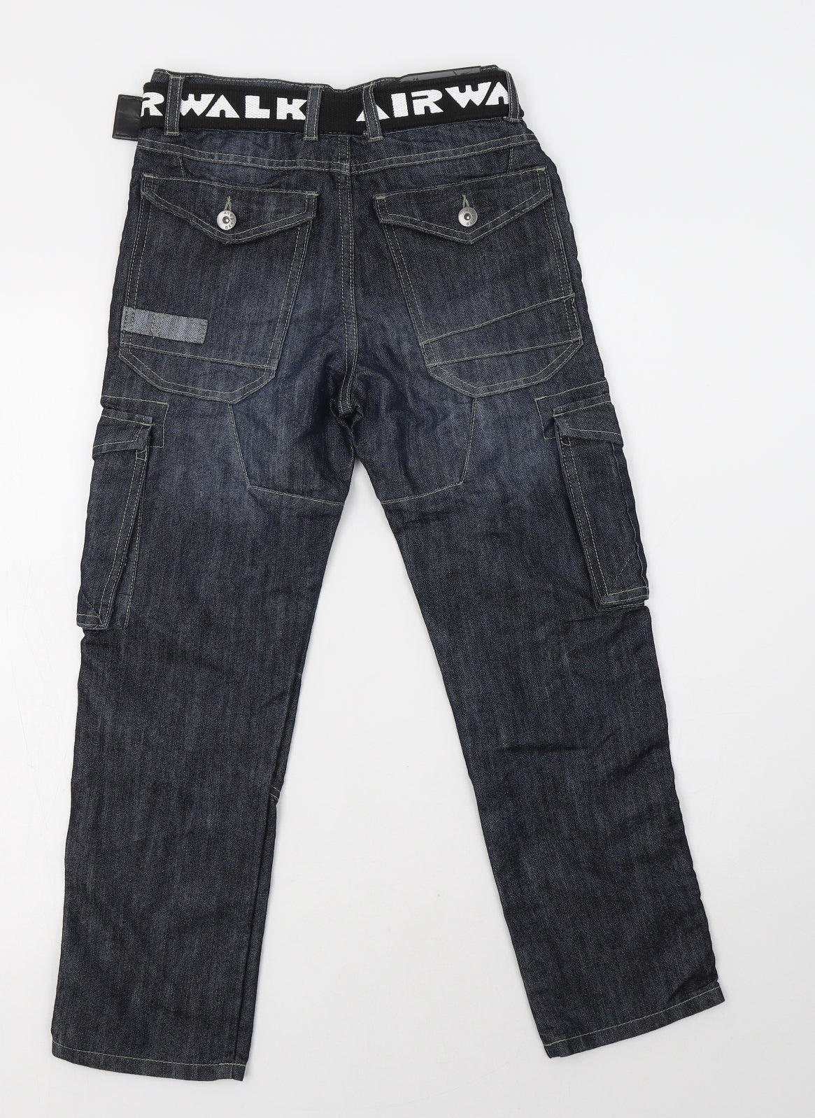 AIRWALK Boys Blue  Cotton Straight Jeans Size 11-12 Years  Regular Button