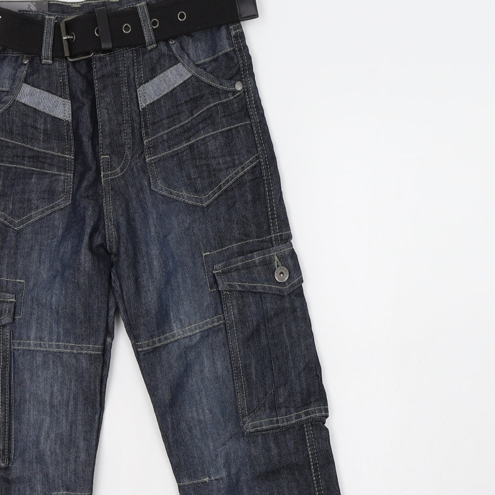 AIRWALK Boys Blue  Cotton Straight Jeans Size 11-12 Years  Regular Button