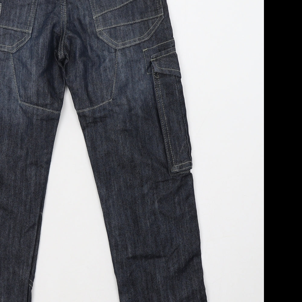 AIRWALK Boys Blue  Cotton Straight Jeans Size 11-12 Years  Regular Button