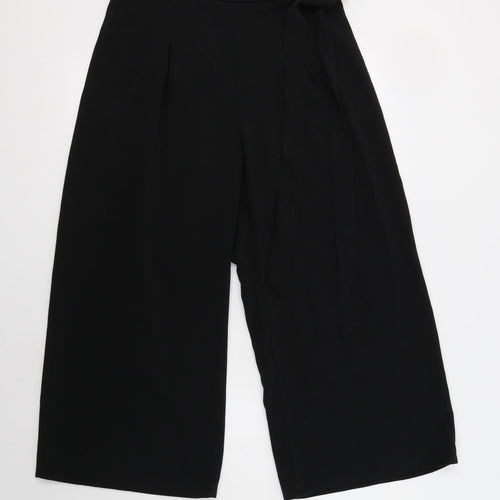 Sienna Sky Womens Black  Polyester Cropped Trousers Size L L25 in Regular