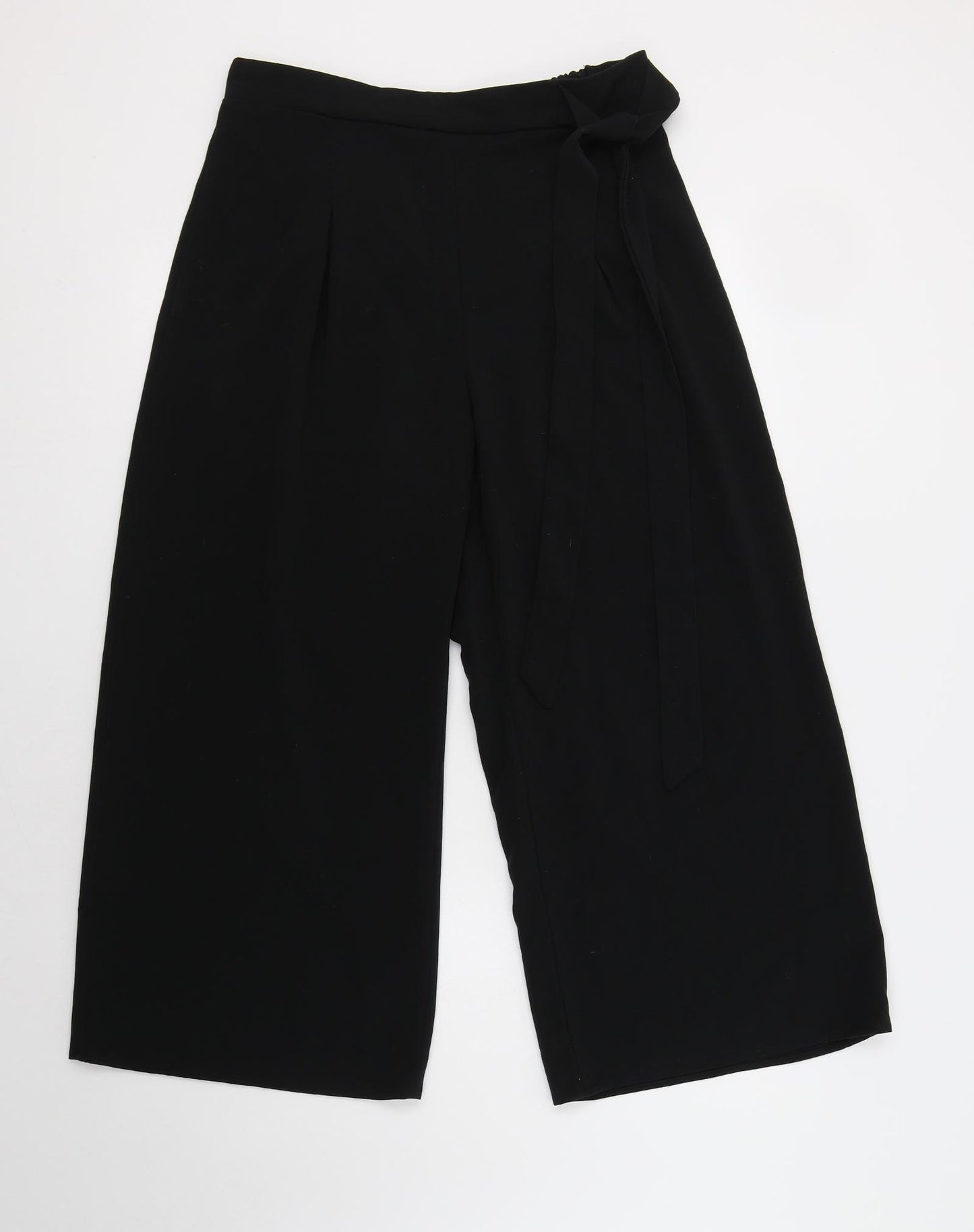 Sienna Sky Womens Black  Polyester Cropped Trousers Size L L25 in Regular