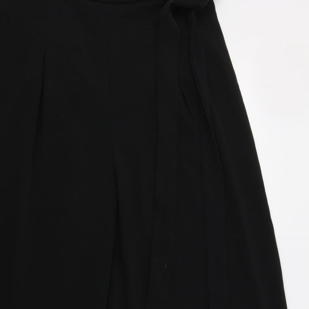 Sienna Sky Womens Black  Polyester Cropped Trousers Size L L25 in Regular