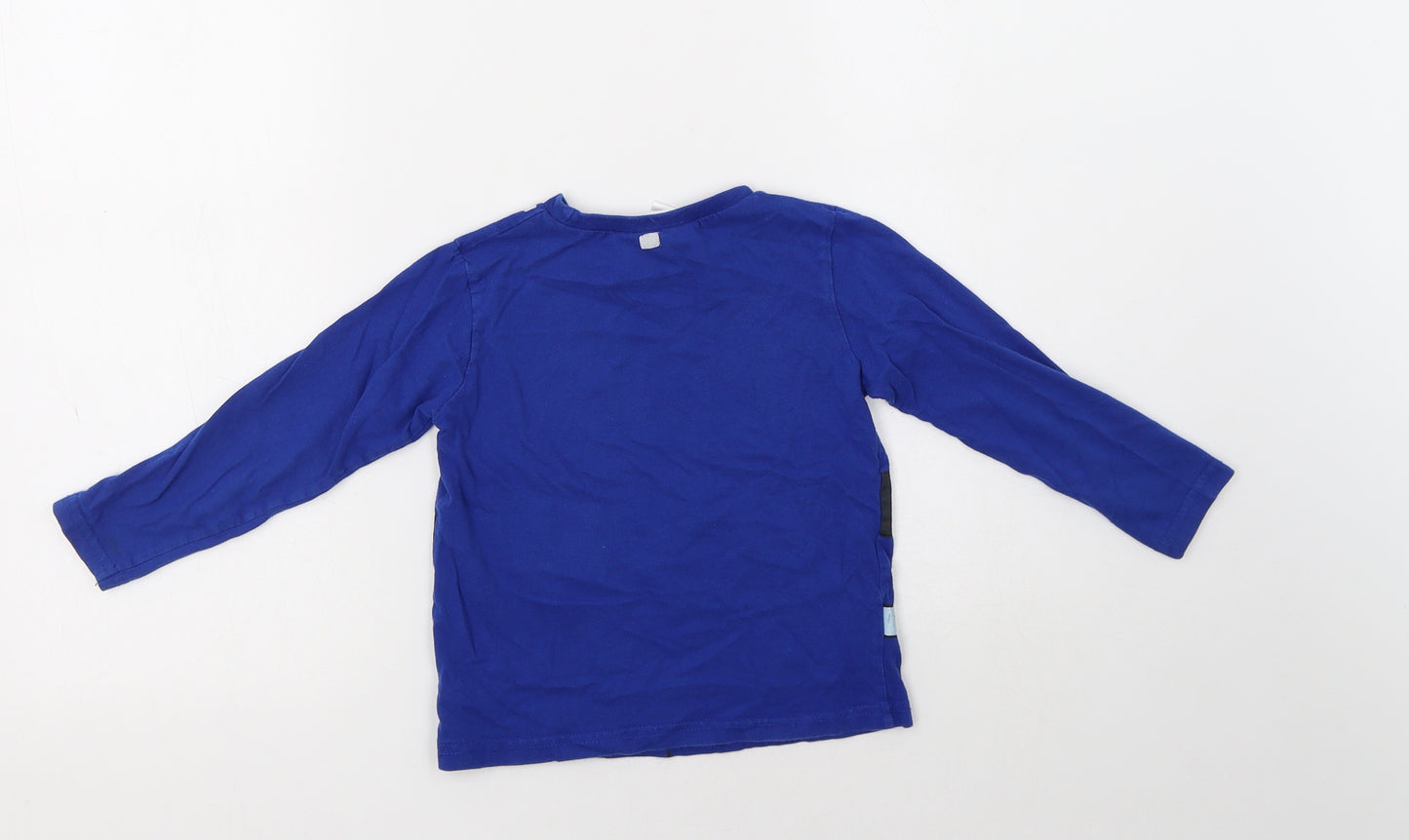 Ultimate Kids Boys Blue  Cotton Basic T-Shirt Size 4-5 Years Crew Neck  - Fireman Sam
