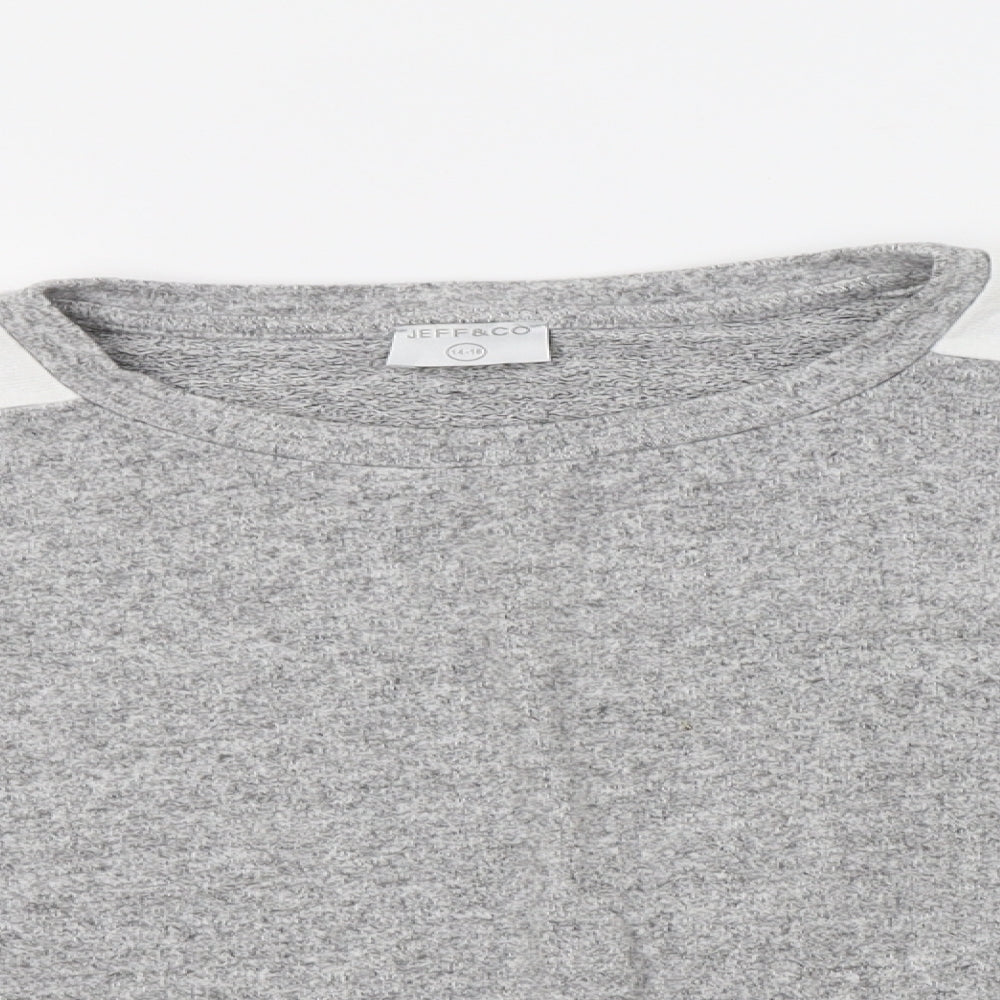 Jeff & Co Womens Grey  Viscose Top Lounge Set Size 16