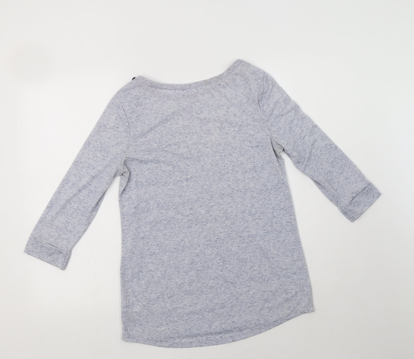 F&F Womens Blue  Polyester Basic Blouse Size 8 Boat Neck