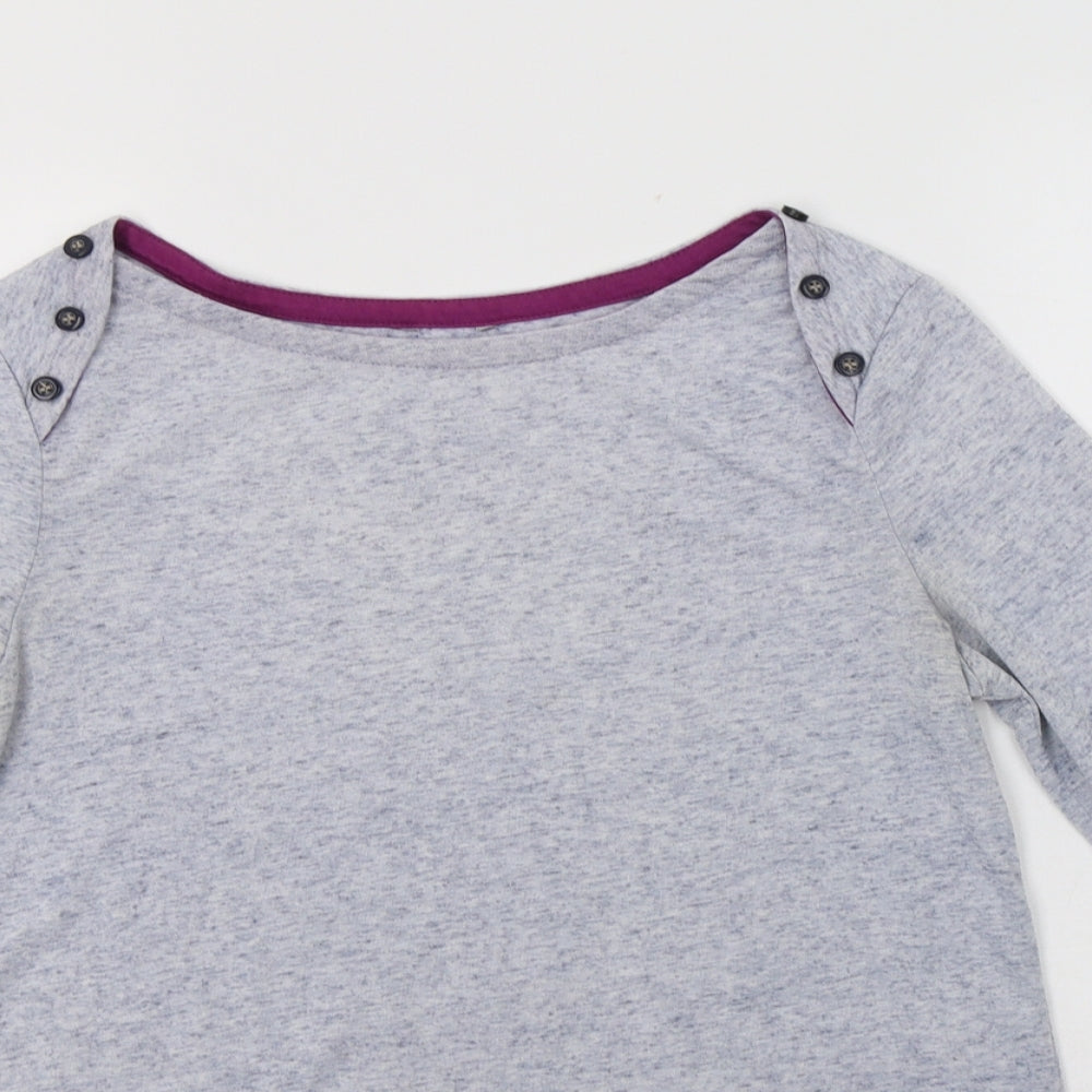 F&F Womens Blue  Polyester Basic Blouse Size 8 Boat Neck
