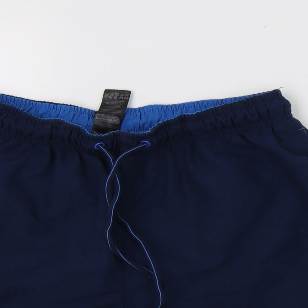 F&F Mens Blue  Polyester Bermuda Shorts Size S L6 in Regular Drawstring
