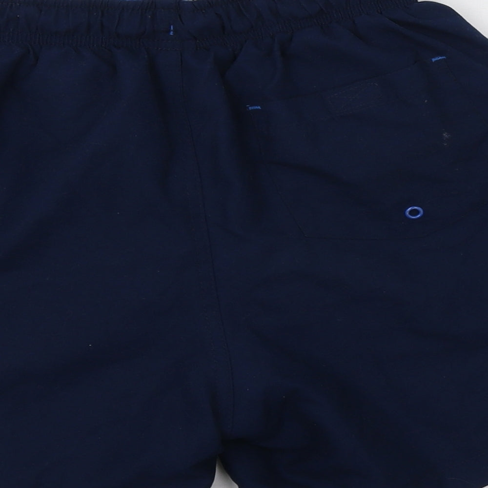 F&F Mens Blue  Polyester Bermuda Shorts Size S L6 in Regular Drawstring