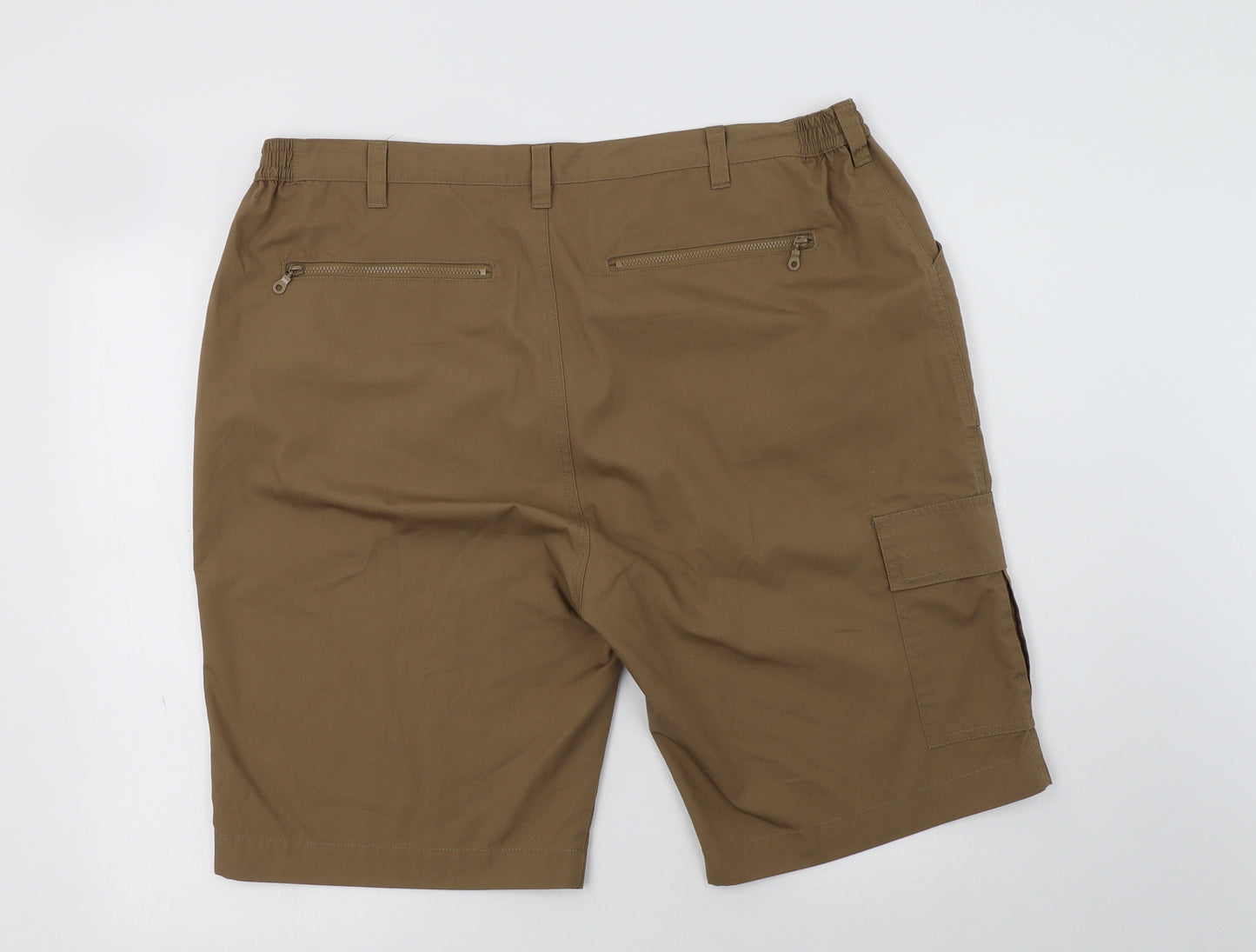 Cotton Traders Mens Beige  Polyamide Chino Shorts Size 40 L10 in Regular Button