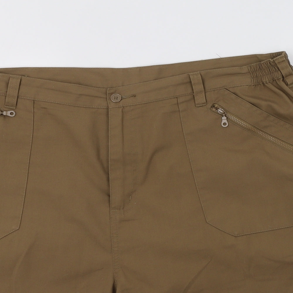 Cotton Traders Mens Beige  Polyamide Chino Shorts Size 40 L10 in Regular Button