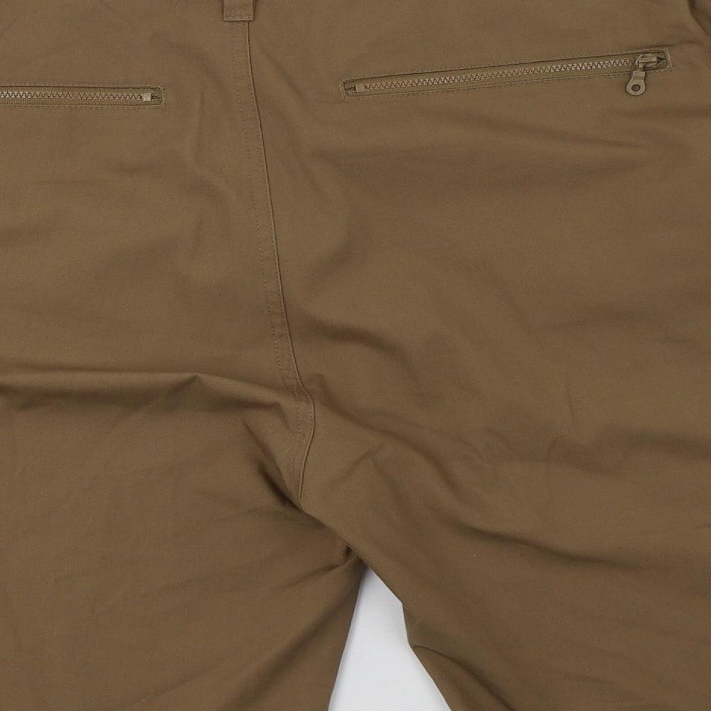 Cotton Traders Mens Beige  Polyamide Chino Shorts Size 40 L10 in Regular Button