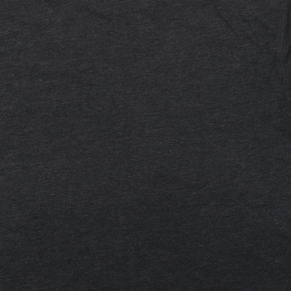 George Mens Grey Colourblock Cotton  T-Shirt Size M Crew Neck