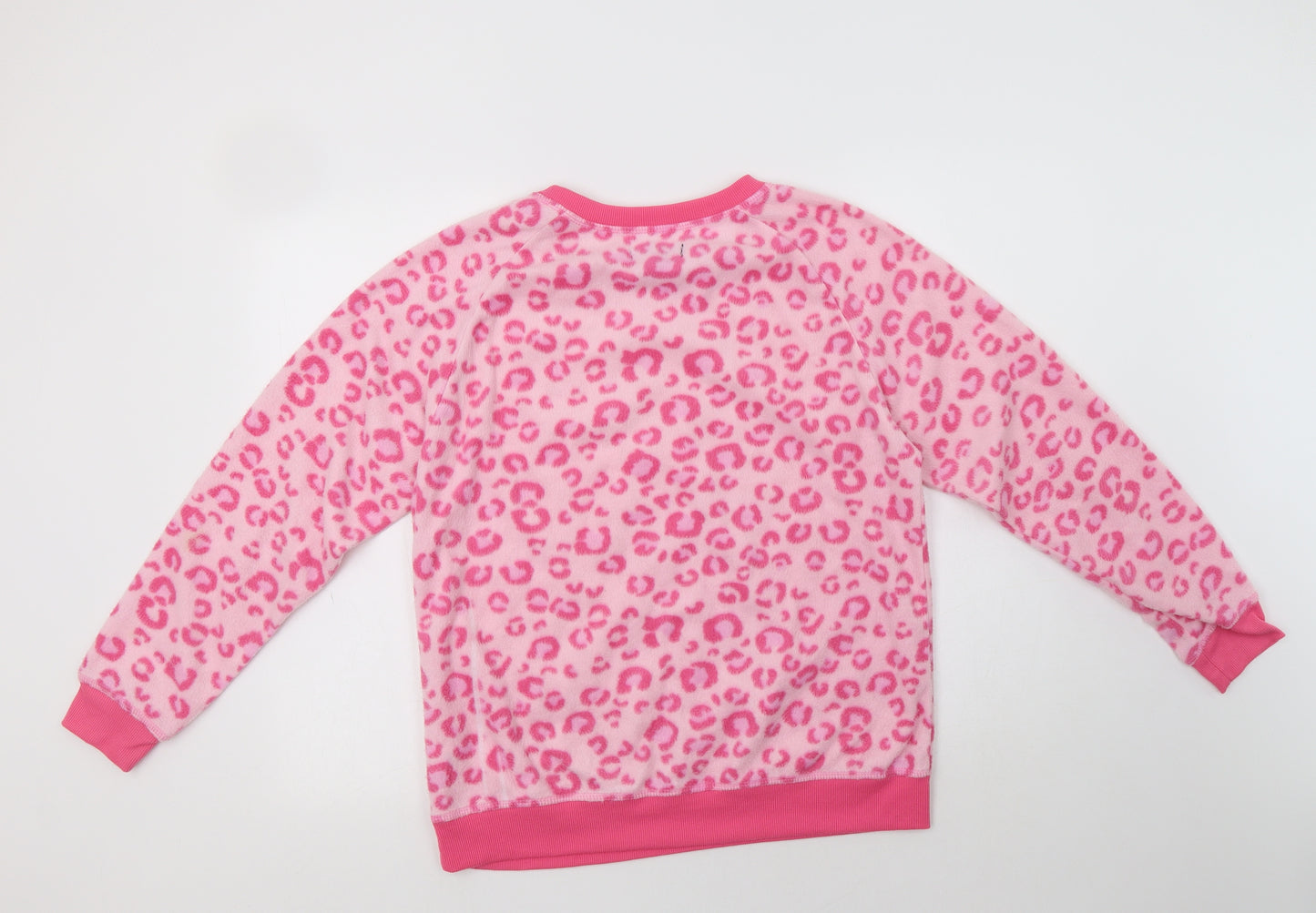 Studio Womens Pink Animal Print Polyester Top Pyjama Top Size 14