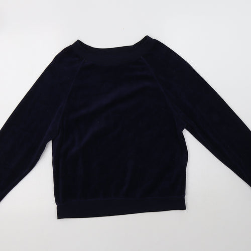 New Look Womens Blue  Cotton Pullover Sweatshirt Size 6