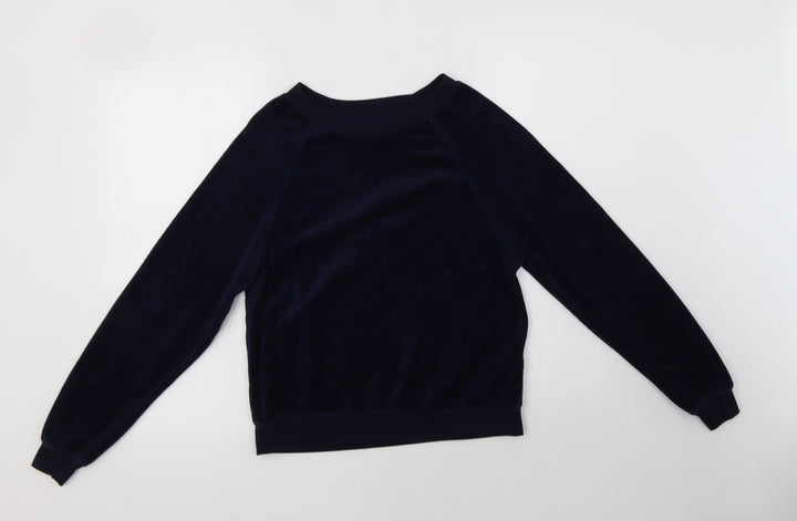 New Look Womens Blue  Cotton Pullover Sweatshirt Size 6