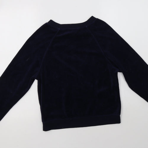 New Look Womens Blue  Cotton Pullover Sweatshirt Size 6