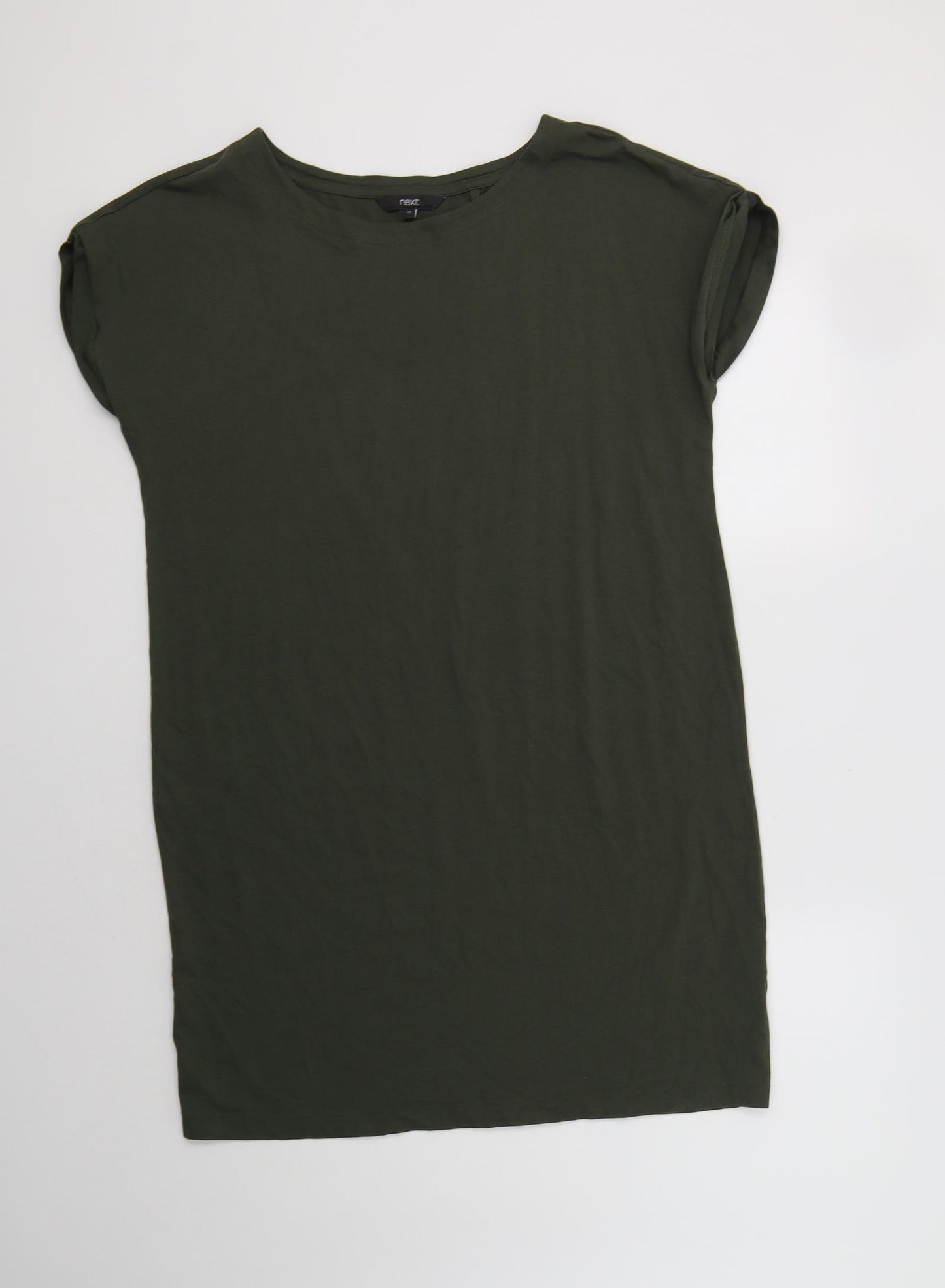 NEXT Womens Green  Cotton T-Shirt Dress  Size 12  Crew Neck