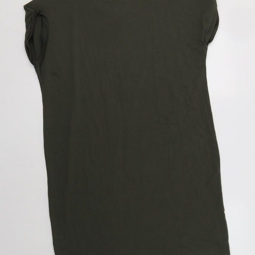 NEXT Womens Green  Cotton T-Shirt Dress  Size 12  Crew Neck