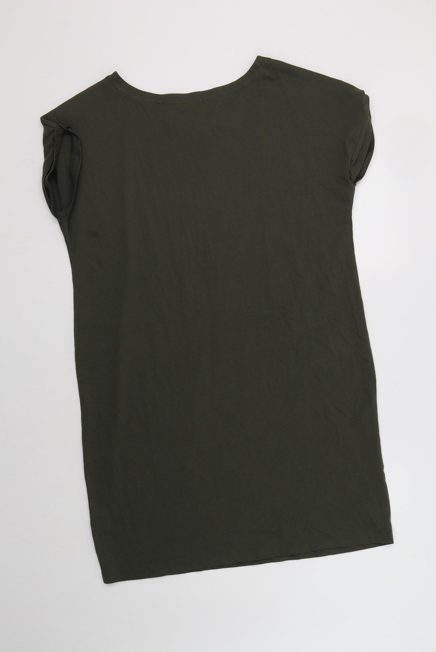NEXT Womens Green  Cotton T-Shirt Dress  Size 12  Crew Neck