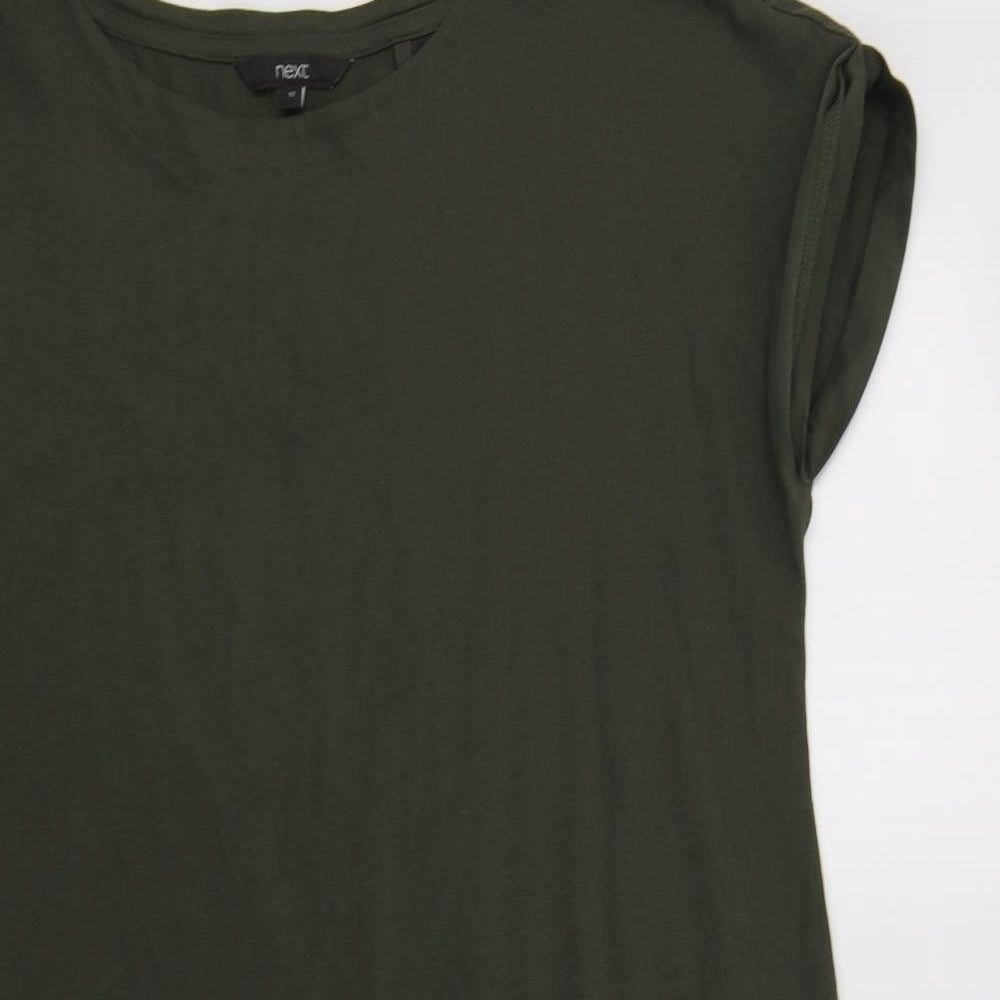 NEXT Womens Green  Cotton T-Shirt Dress  Size 12  Crew Neck