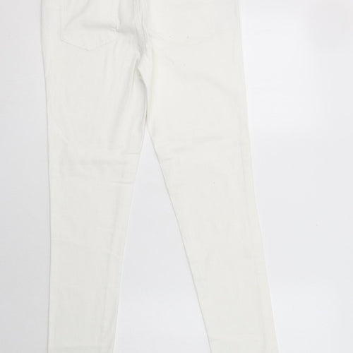 Joe Browns Womens White  Cotton Skinny Jeans Size 10 L31 in Regular Button