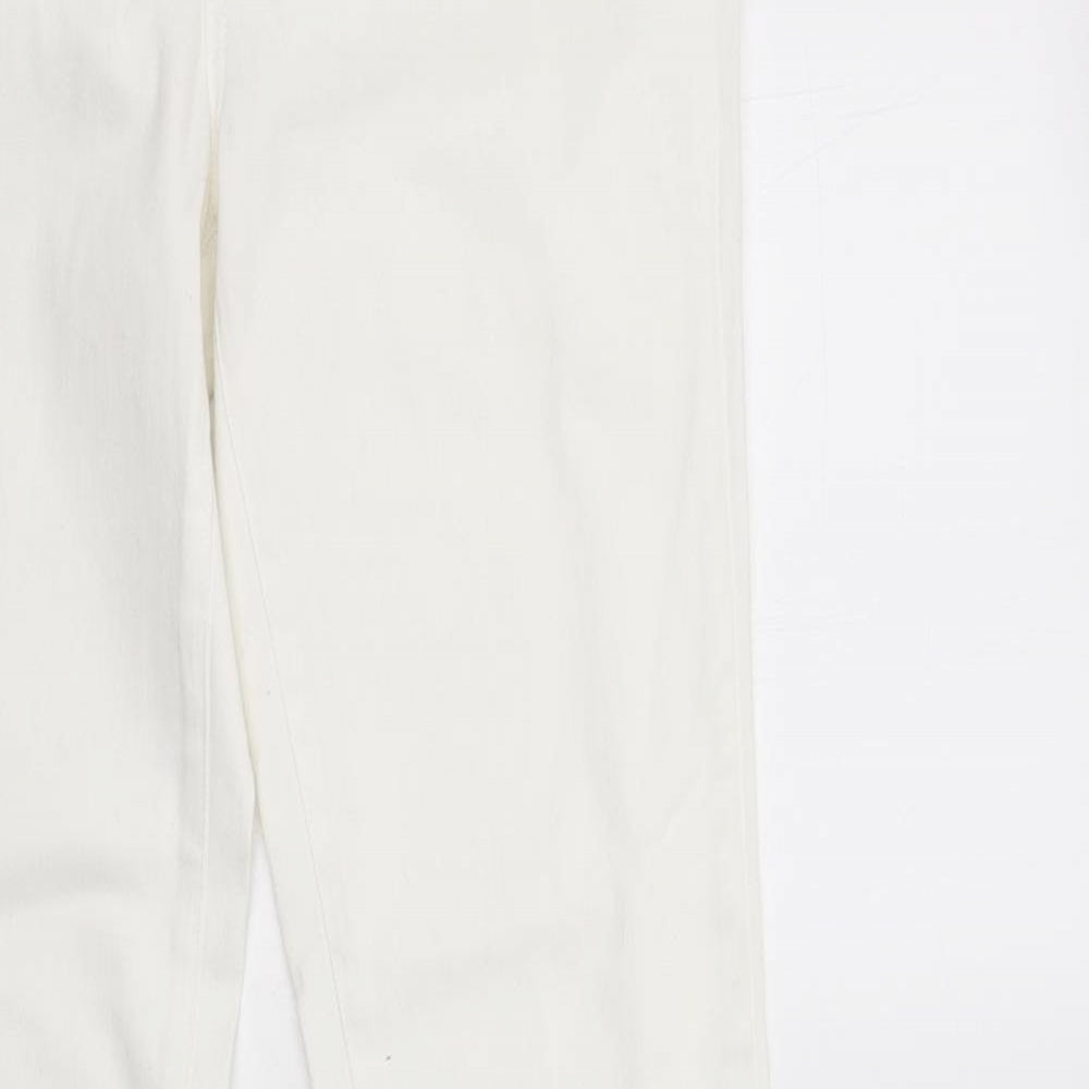 Joe Browns Womens White  Cotton Skinny Jeans Size 10 L31 in Regular Button