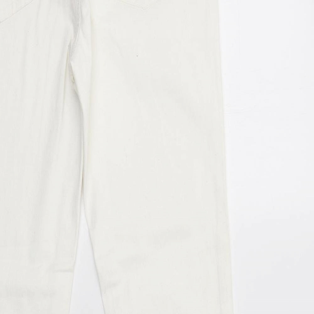 Joe Browns Womens White  Cotton Skinny Jeans Size 10 L31 in Regular Button