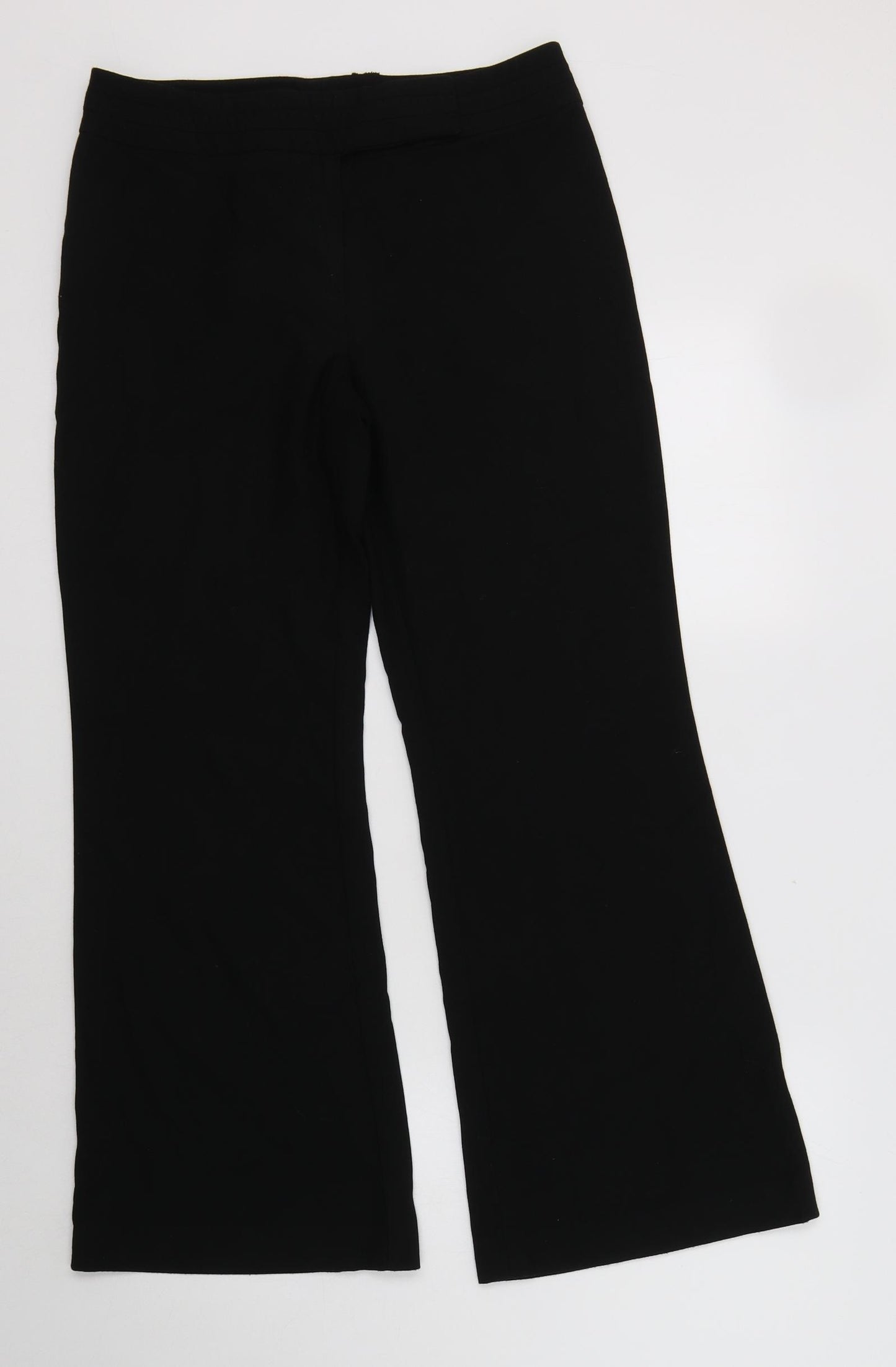 NEXT Womens Black  Polyester Dress Pants Trousers Size 8 L29 in Regular Hook & Loop