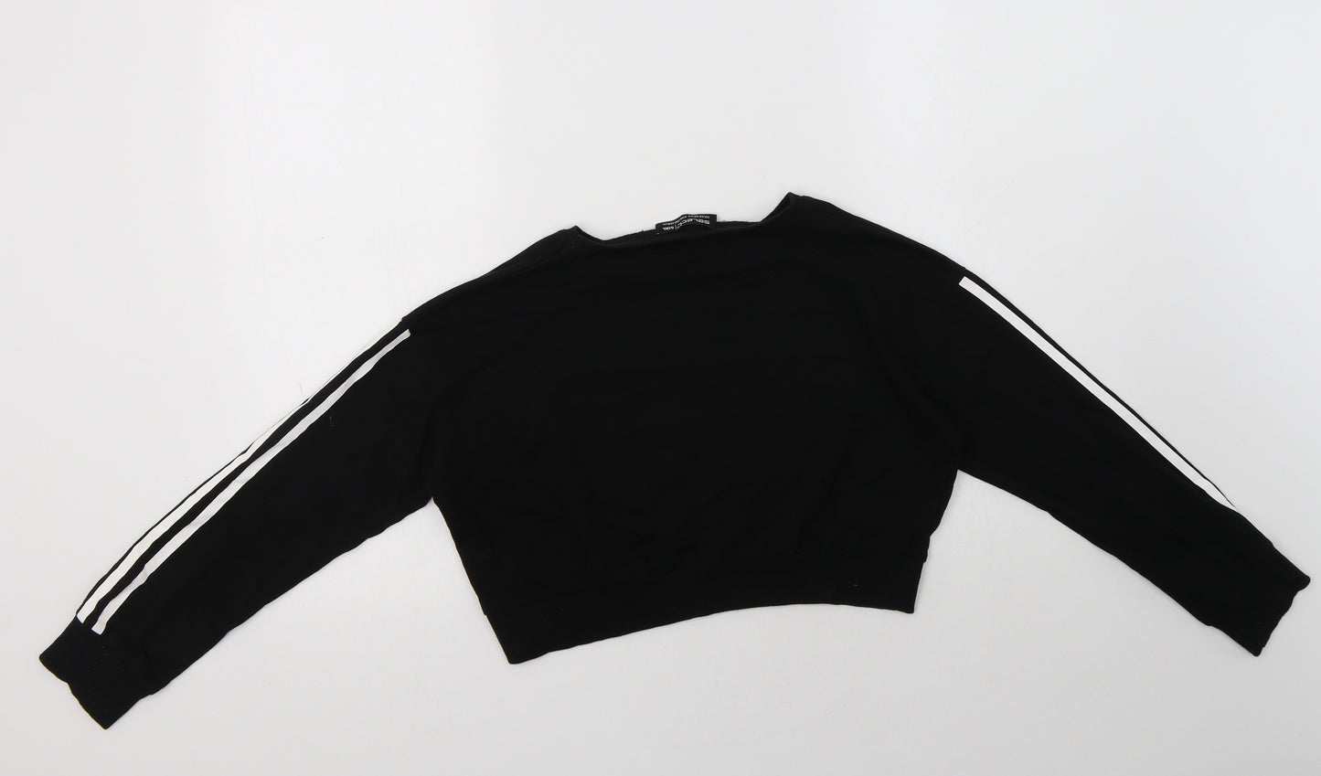 Select Girls Black  Cotton Pullover Sweatshirt Size 12-13 Years   - New York
