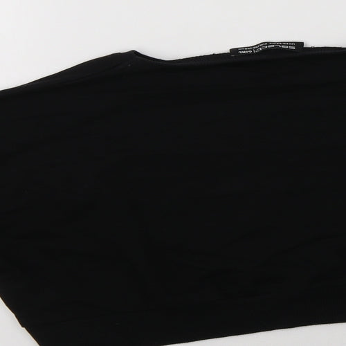 Select Girls Black  Cotton Pullover Sweatshirt Size 12-13 Years   - New York