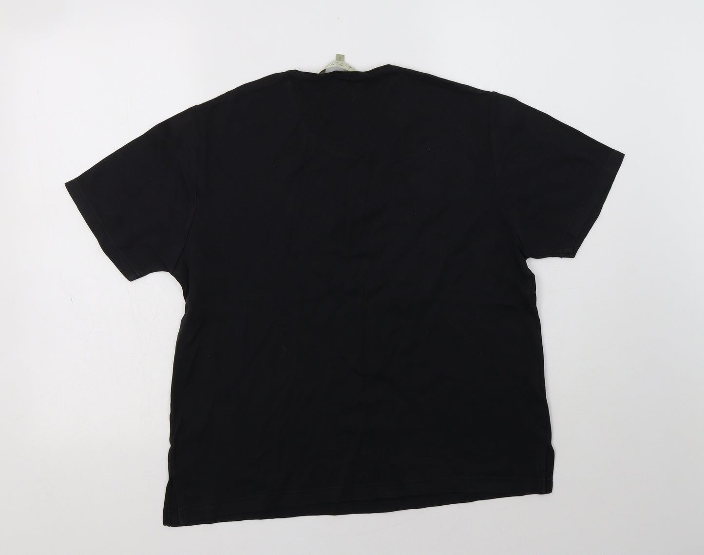 Viz-A-Viz Womens Black  Cotton Basic T-Shirt Size 18 Crew Neck