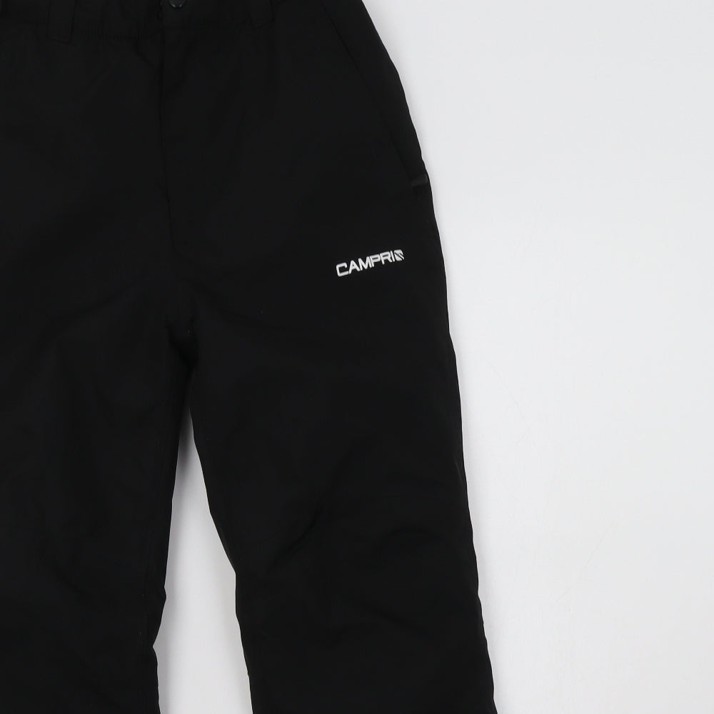 Campri Boys Black  Polyester Snow Pants Trousers Size 11-12 Years  Regular Button