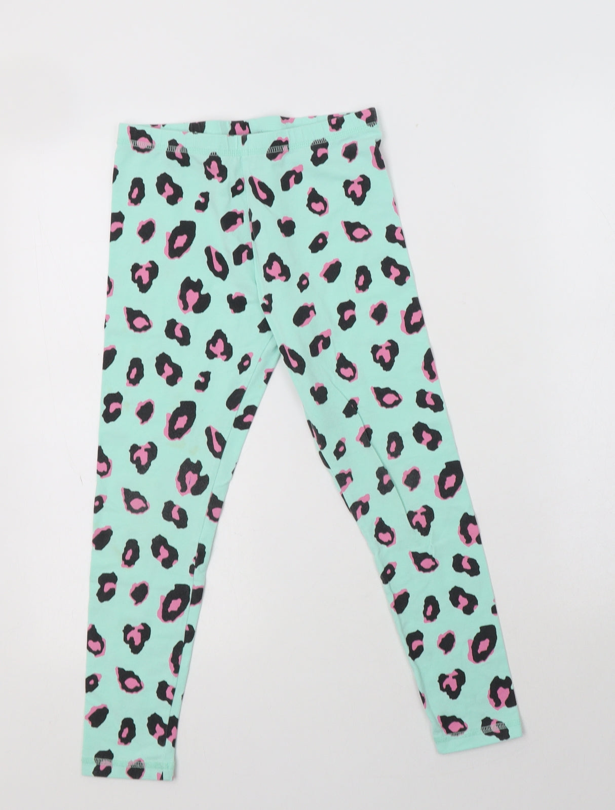 NEXT Girls Green Animal Print Cotton Jegging Trousers Size 10 Years  Regular