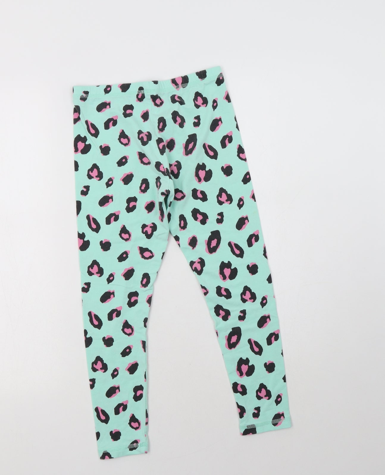 NEXT Girls Green Animal Print Cotton Jegging Trousers Size 10 Years  Regular