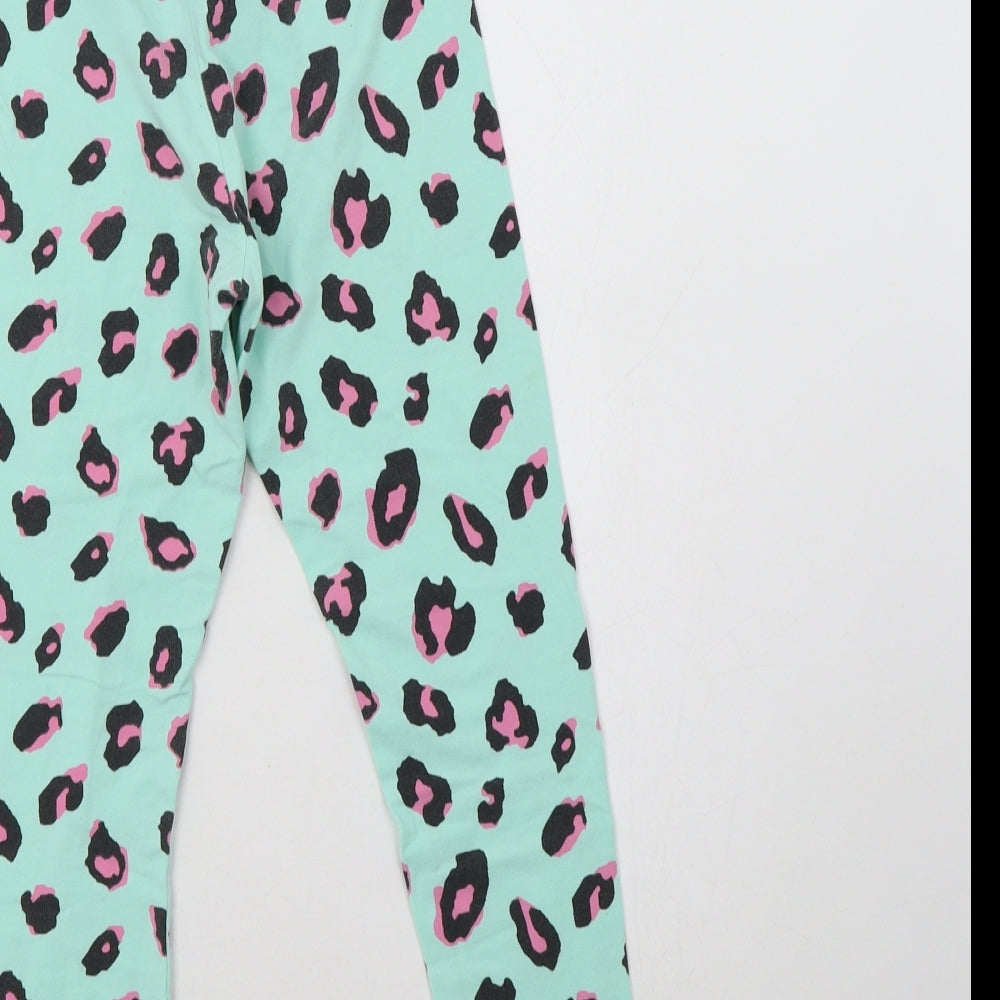 NEXT Girls Green Animal Print Cotton Jegging Trousers Size 10 Years  Regular