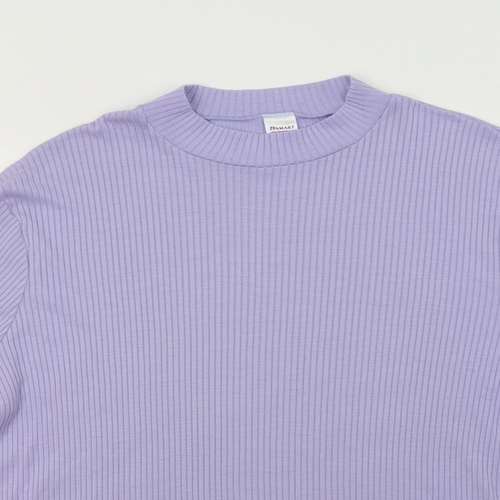 Damart Womens Purple  Modacrylic Basic Blouse Size 2XL Mock Neck