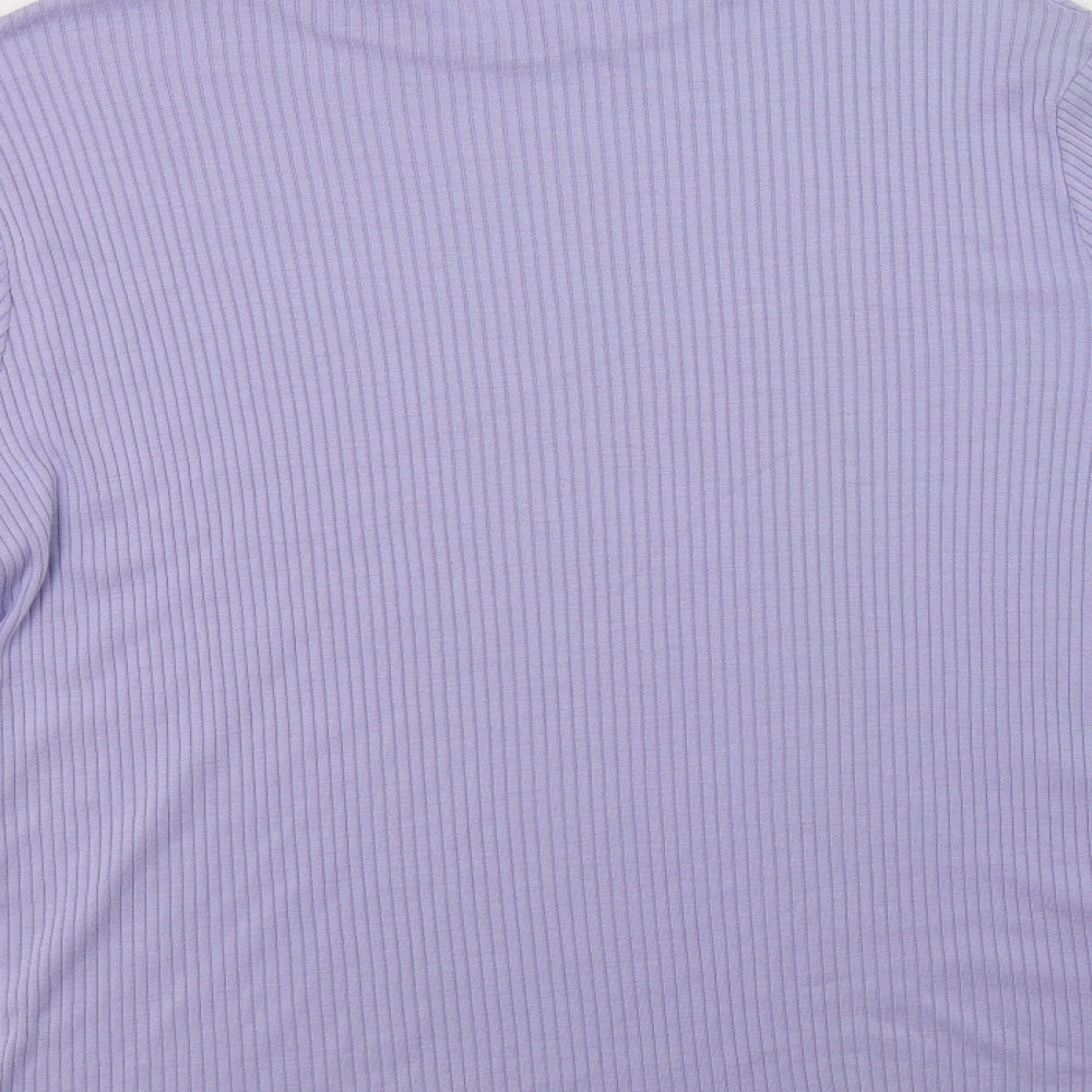 Damart Womens Purple  Modacrylic Basic Blouse Size 2XL Mock Neck