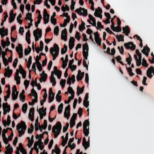 NEXT Girls Pink Animal Print Polyester  Bodysuit Size 8 Years  Zip - Onesie