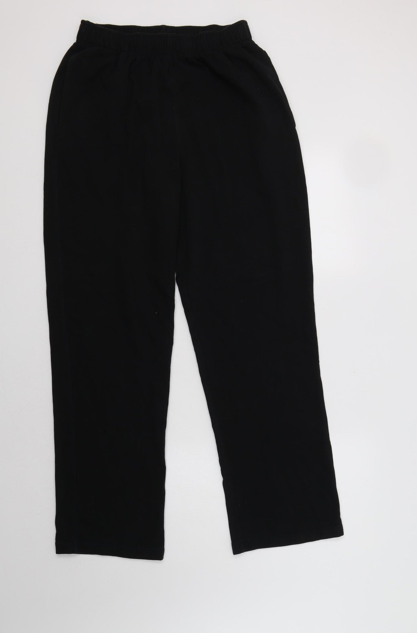 M&S Mens Black  Cotton Jogger Trousers Size M L31 in Regular Drawstring