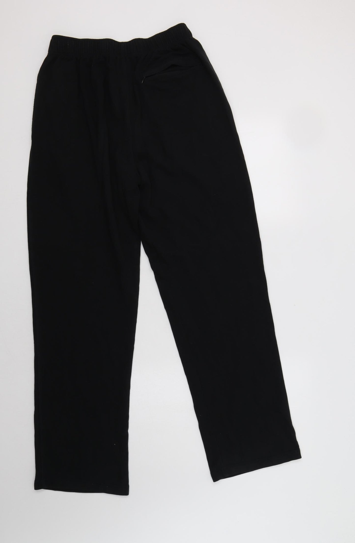 M&S Mens Black  Cotton Jogger Trousers Size M L31 in Regular Drawstring