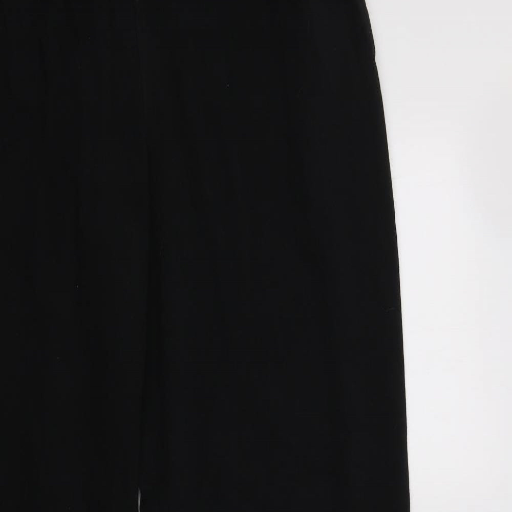 M&S Mens Black  Cotton Jogger Trousers Size M L31 in Regular Drawstring