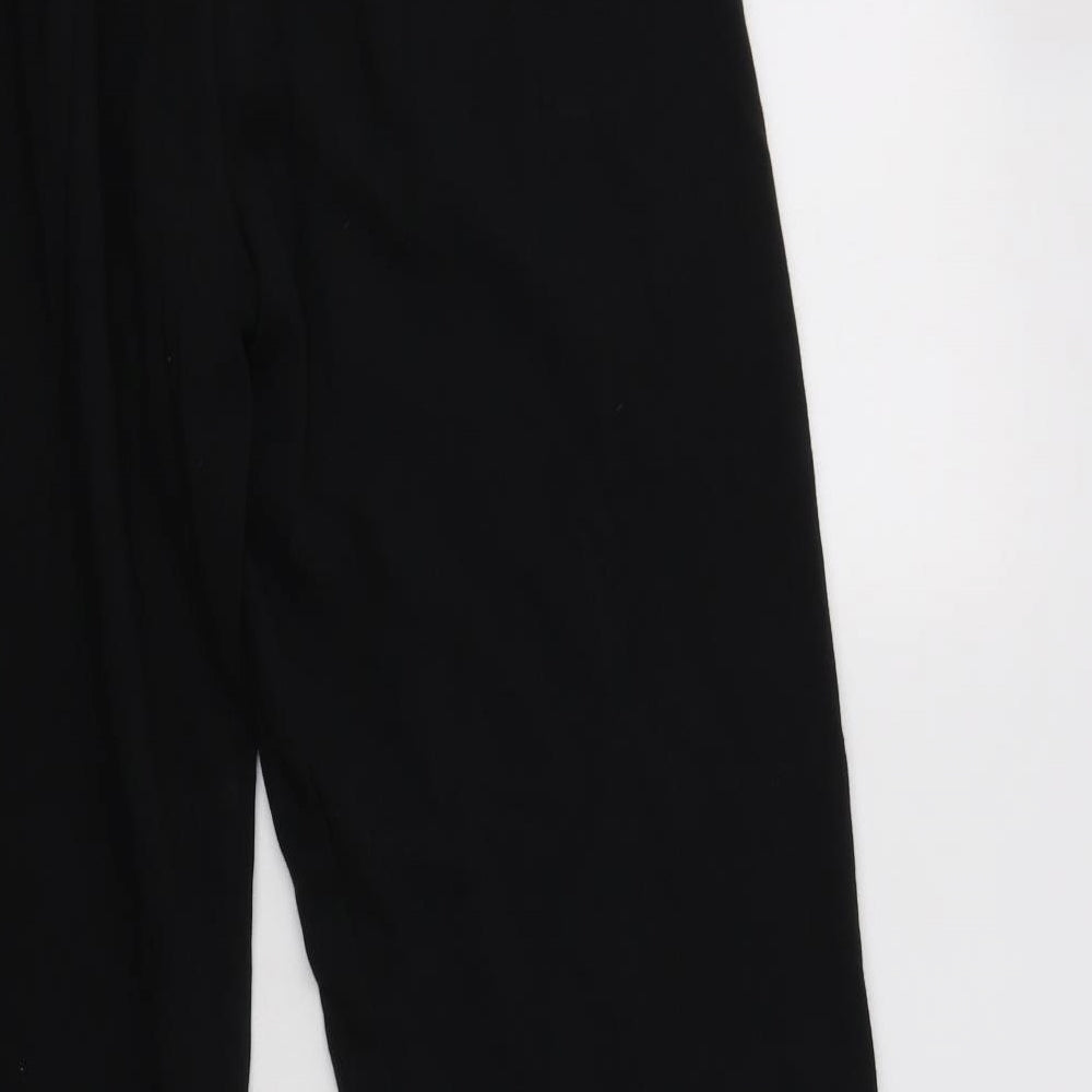 M&S Mens Black  Cotton Jogger Trousers Size M L31 in Regular Drawstring
