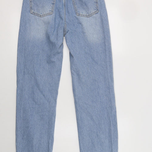 I SAW IT FIRST Womens Blue  Cotton Straight Jeans Size 6 L30 in Regular Button