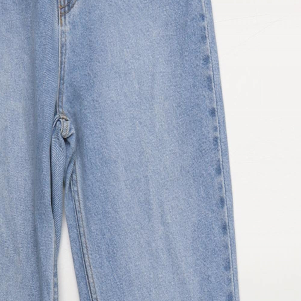 I SAW IT FIRST Womens Blue  Cotton Straight Jeans Size 6 L30 in Regular Button